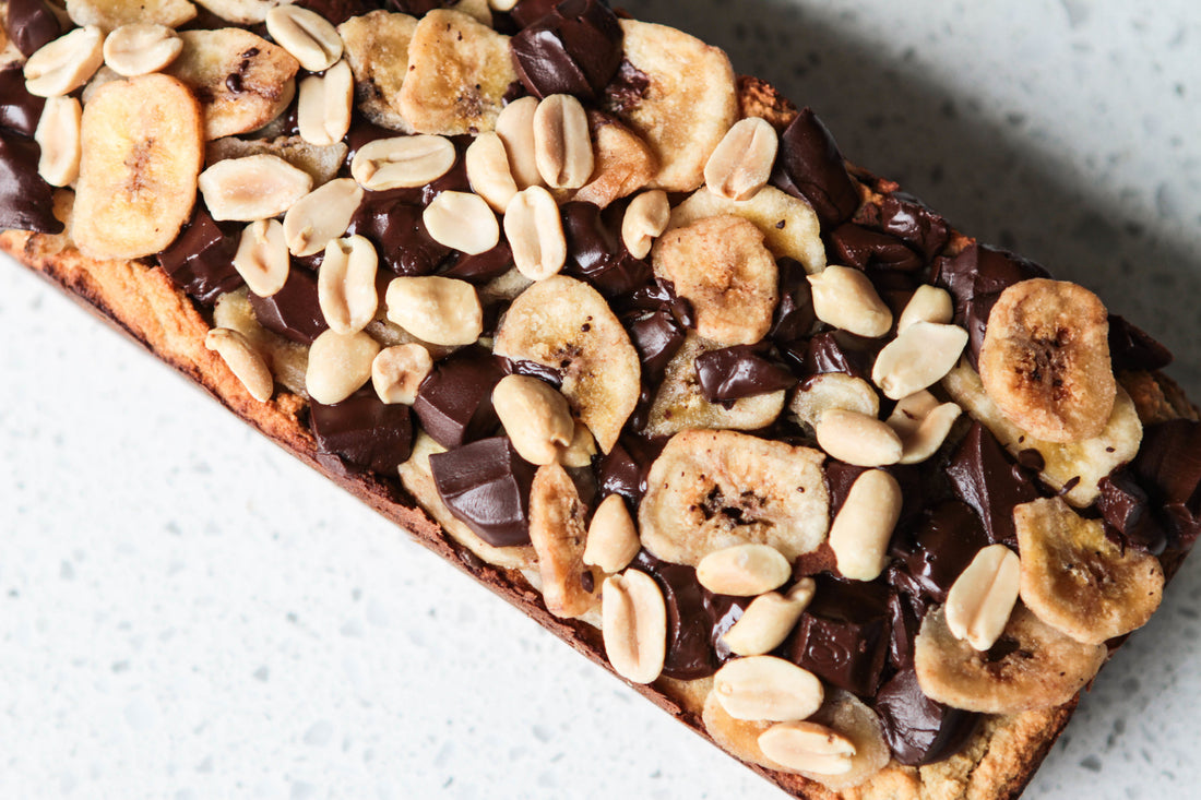 (CHOCOLATE SPIKED) PEANUT BUTTER BANANA BREAD - GLUTEN FREE