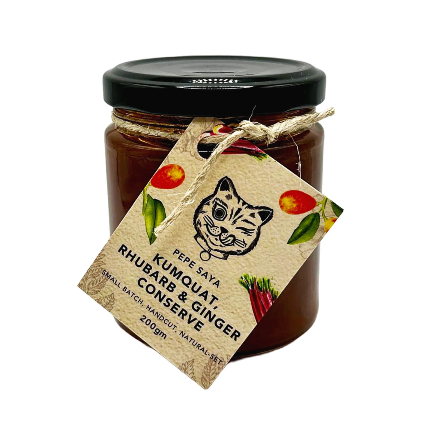 Kumquat, Rhubarb & Ginger Conserve 200gm